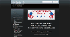 Desktop Screenshot of constitutionpartymd.com