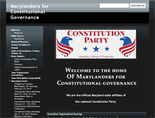 Tablet Screenshot of constitutionpartymd.com